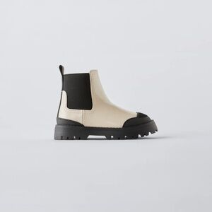 Zara kids Cream and Black boots